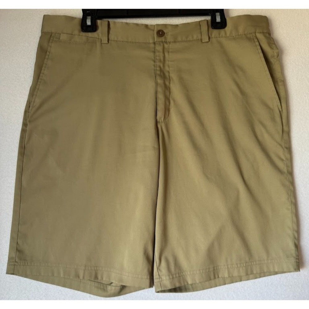 Nike Golf Dri Fit Shorts Men 36 Beige Performance Stretch Flat Front Lightweight